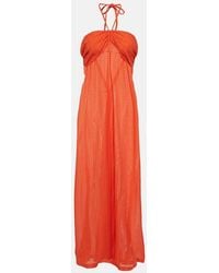Melissa Odabash - Mila Halterneck Knitted Maxi Dress - Lyst