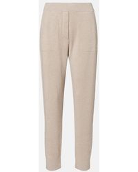 Brunello Cucinelli - Ribbed-Knit Cashmere-Blend Tapered Pants - Lyst