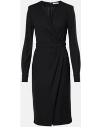 Max Mara - Virtus Gathered Jersey Midi Dress - Lyst