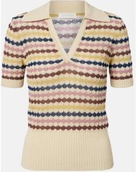 Zimmermann - Awaken Cotton-Blend Polo Sweater - Lyst