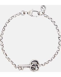 Gucci Armband Double G aus Sterlingsilber - Mettallic