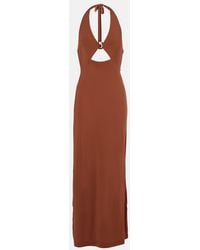 Max Mara - Ghiotto Halterneck Cutout Maxi Dress - Lyst