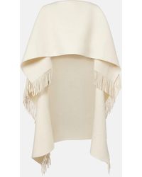 TOTEME - Fringed Wool-Blend Poncho - Lyst