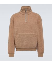 Loro Piana - Cashmere, Cotton And Wool Half-zip Sweater - Lyst