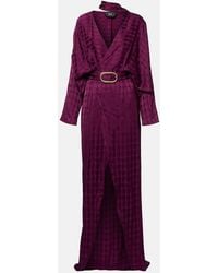 ‎Taller Marmo - Dunaway Belted Crepe Cady Wrap Dress - Lyst