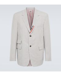 Thom Browne - Tricolor Pinstriped Cotton Blazer - Lyst