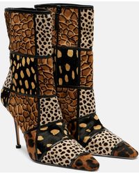 Manolo Blahnik - Trulona 105 Calf Hair Ankle Boots - Lyst