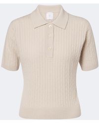 Eleventy - Cable-Knit Cashmere Polo Shirt - Lyst
