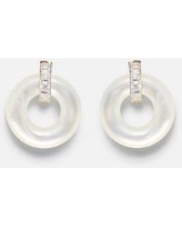 Mateo - 14Kt Earrings With Mother-Of-Pearl And Diamonds - Lyst