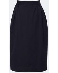 Vivienne Westwood - Pleated Cotton And Wool Pencil Skirt - Lyst