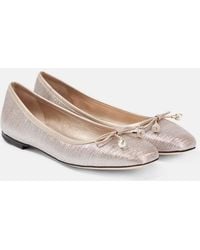 Jimmy Choo - Elme Glitter Ballet Flats - Lyst