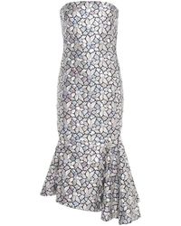 Balenciaga Abito in seta con ricami e paillettes - Multicolore