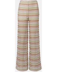 Veronica Beard - Fatima Crochet Wide-Leg Pants - Lyst