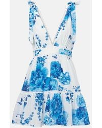 Poupette - Cara Floral Cotton Minidress - Lyst