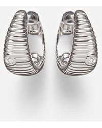 Yvonne Léon - Berlingot Nano 9Kt Hoop Earrings With Diamonds - Lyst