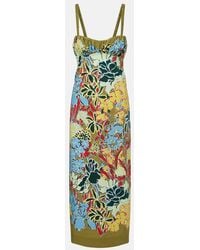 ALÉMAIS - Solstice Floral Cotton Midi Dress - Lyst