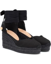 castañer chiara 80 canvas wedge espadrilles