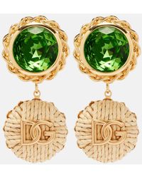 Dolce & Gabbana - Ohrringe Mit Logo-Schild - Lyst