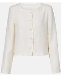 Posse - Emma Cropped Linen Jacket - Lyst