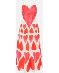 FARM Rio - Painted Hearts Cotton Maxi Dress - Lyst