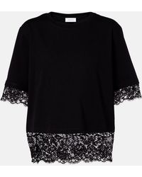 McQueen - Cotton Lace T-Shirt - Lyst