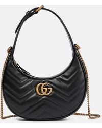 Gucci - Halbmondförmige GG Marmont Mini-Tasche - Lyst