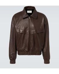 Saint Laurent - Bomberjacke Aus Leder - Lyst