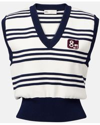 Tory Burch - Striped Sweater Vest - Lyst