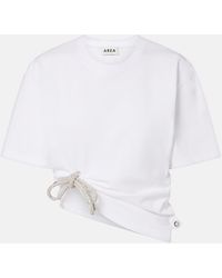 Area - T-Shirt En Coton A Ornements - Lyst