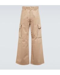 Marni - Wide-leg Cotton Gabardine Cargo Pants - Lyst