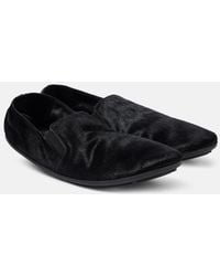 The Row - Vincit Pony Hair Slip-On Shoes - Lyst