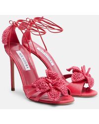 Aquazzura - Calypso Raffia Sandals - Lyst