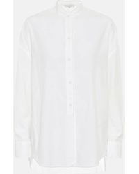 Vince - Bluse Aus Baumwolle Und Seide - Lyst