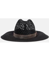 Brunello Cucinelli - Embellished Straw Fedora Hat - Lyst