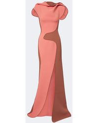 Maticevski - Cinnamon Draped Paneled Gown - Lyst