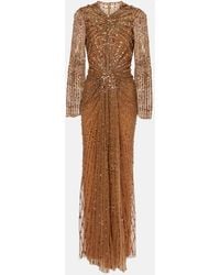 Jenny Packham - Vestido De Fiesta Anja Con Lentejuelas - Lyst