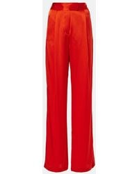 The Sei - High-Rise Silk Satin Wide-Leg Pants - Lyst
