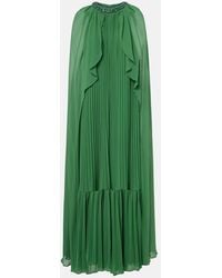 Self-Portrait - Vestido De Fiesta De Chifon Con Capa - Lyst