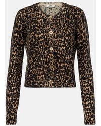 FRAME - Bedruckter Cardigan Aus Kaschmir - Lyst