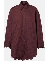 Juliet Dunn - Embroidered Cotton Shirt - Lyst