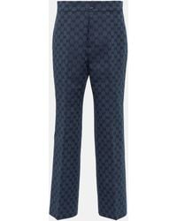 Gucci - GG Linen And Cotton Jacquard Pants - Lyst