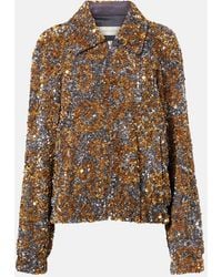 Dries Van Noten - Sequined Blouson Jacket - Lyst