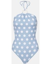 Marysia Swim - Avalon Halterneck Polka-Dot Swimsuit - Lyst
