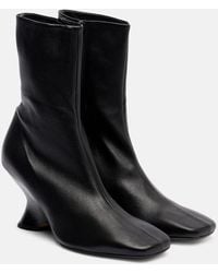 Dries Van Noten - 75 Leather Ankle Boots - Lyst