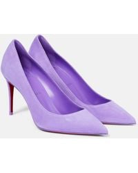 Christian Louboutin - Kate 85 Patent Suede Pumps - Lyst