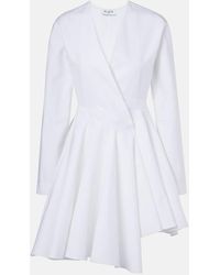 Alaïa - Robe Asymetrique En Coton - Lyst