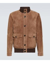 Tod's - Suede Bomber Jacket - Lyst