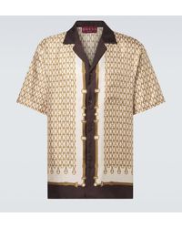 Gucci - Printed Silk Twill Bowling Shirt - Lyst