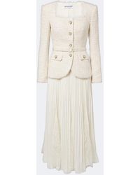 Self-Portrait - Belted Boucle Blazer Dress - Lyst
