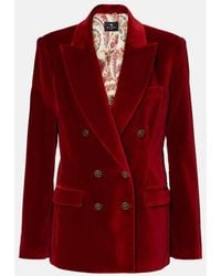 Etro - Double-Breasted Jacket With Peak Revers - Lyst